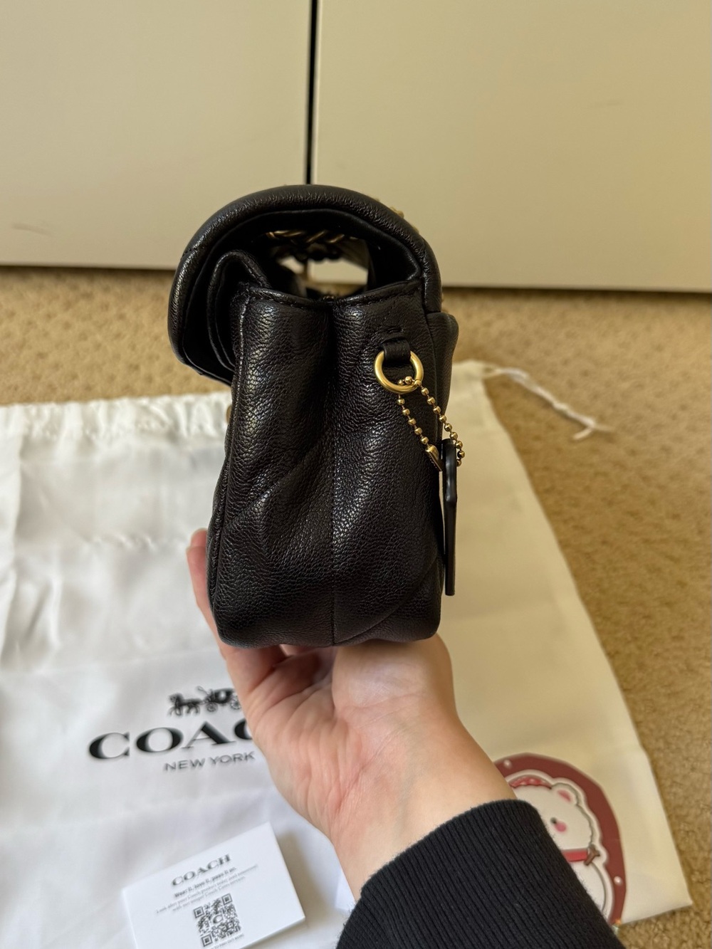 Coach Black Quilted Soft Tabby 26 in Black - Picture 3 of 12